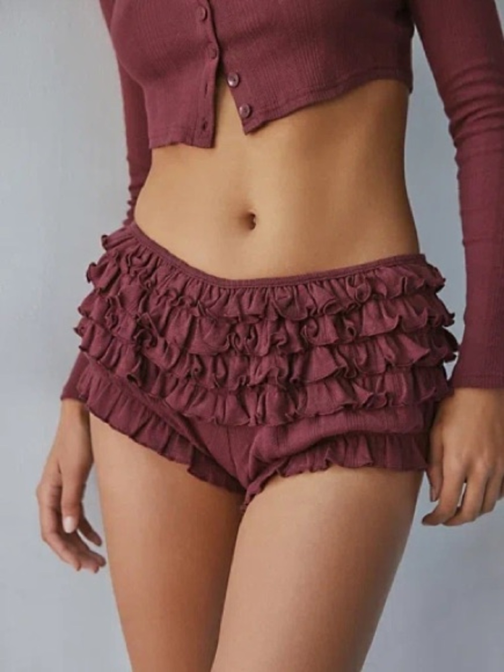 Out from Under ruffled shorts - small